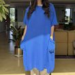 Made in Italy Milo Cotton Slouch Sac Dress Mediterranean Blue